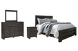 Brinxton Queen Panel Bed with Mirrored Dresser and Nightstand Huntsville Furniture Outlet