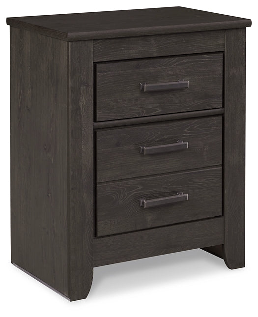 Brinxton Queen Panel Bed with Mirrored Dresser and Nightstand Huntsville Furniture Outlet