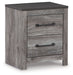 Bronyan Two Drawer Night Stand Huntsville Furniture Outlet