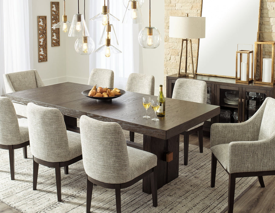 Burkhaus Dining Table and 8 Chairs Huntsville Furniture Outlet