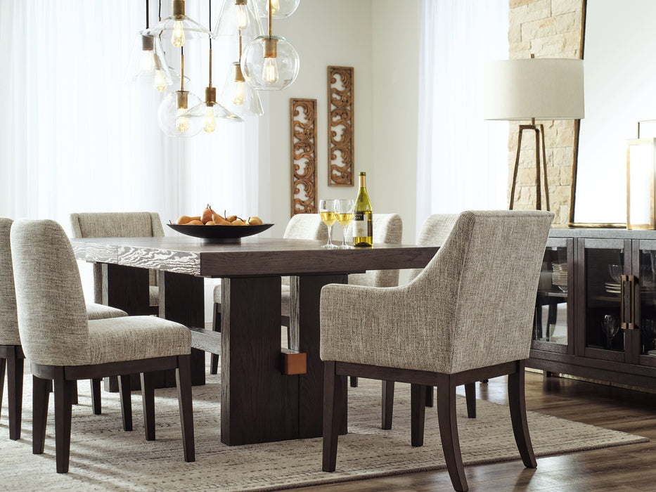 Burkhaus Dining Table and 8 Chairs Huntsville Furniture Outlet