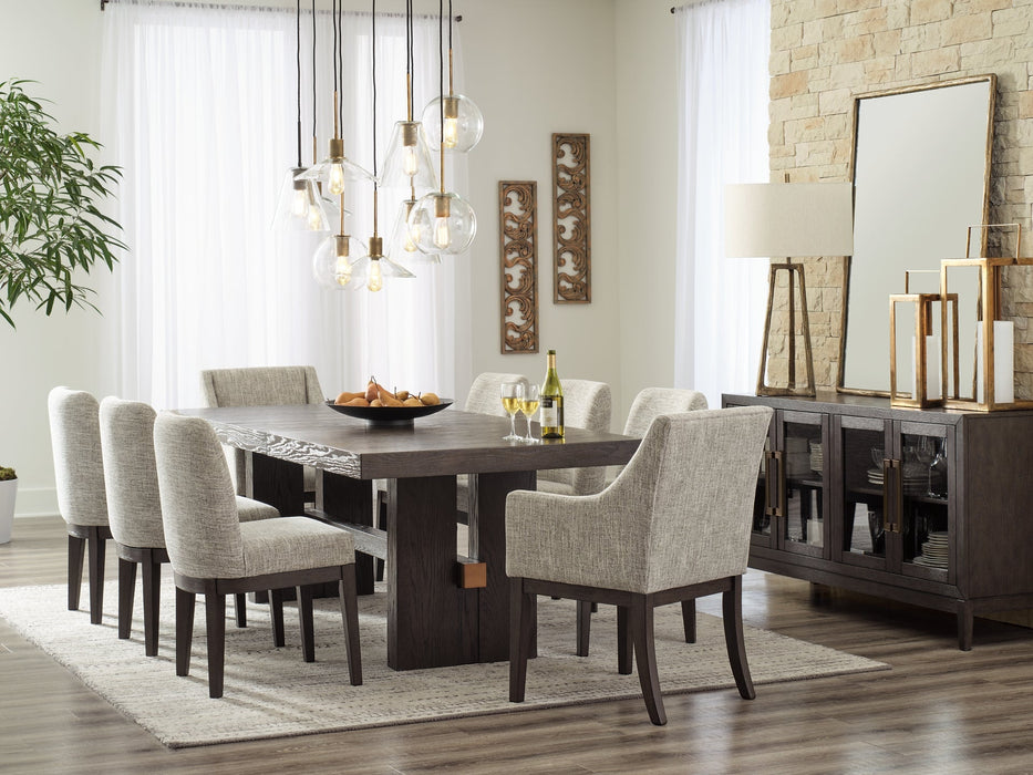 Burkhaus Dining Table and 8 Chairs Huntsville Furniture Outlet