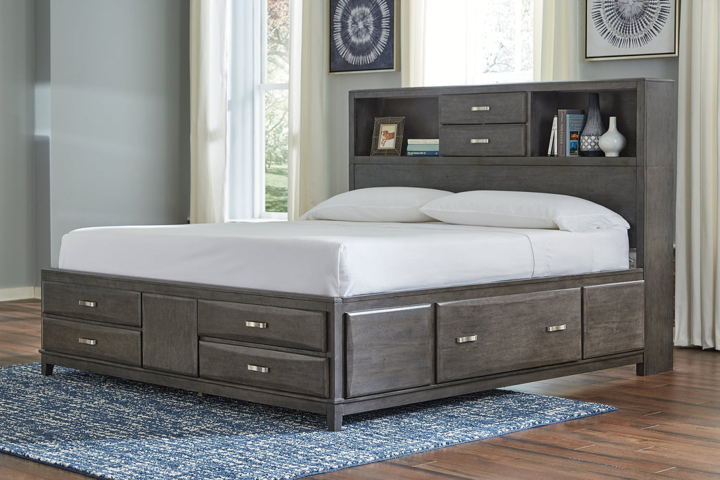 Caitbrook Queen Storage Bed with 8 Storage Drawers with Dresser Huntsville Furniture Outlet