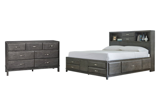 Caitbrook Queen Storage Bed with 8 Storage Drawers with Dresser Huntsville Furniture Outlet