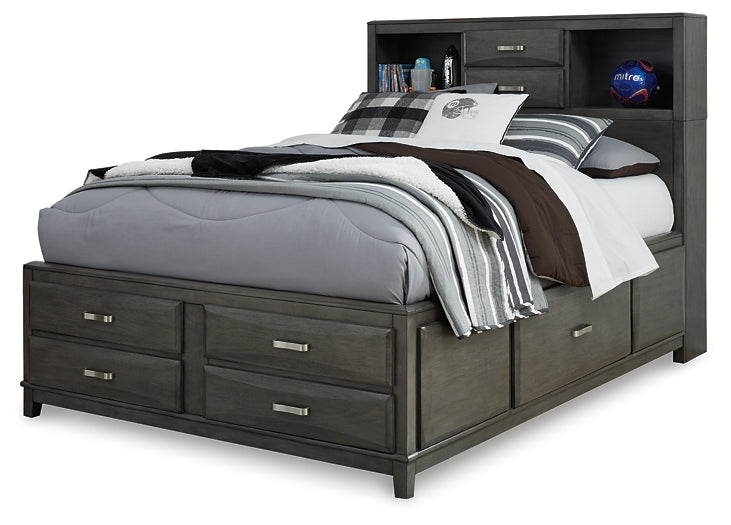 Caitbrook Queen Storage Bed with 8 Storage Drawers with Dresser Huntsville Furniture Outlet