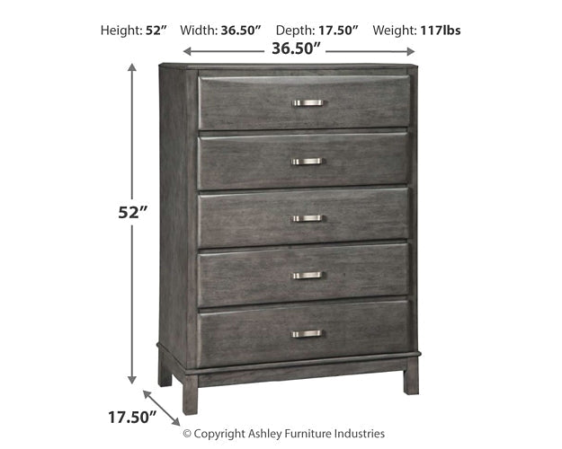 Caitbrook Queen Storage Bed with 8 Storage Drawers with Mirrored Dresser and Chest Huntsville Furniture Outlet