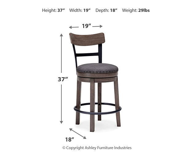 Caitbrook UPH Swivel Barstool (1/CN) Huntsville Furniture Outlet