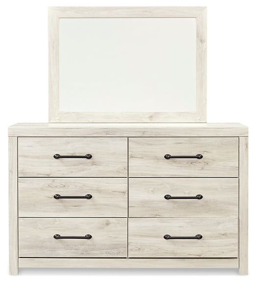 Cambeck Full Panel Bed with 4 Storage Drawers with Mirrored Dresser and 2 Nightstands Huntsville Furniture Outlet