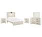 Cambeck Full Panel Bed with Mirrored Dresser and 2 Nightstands Huntsville Furniture Outlet