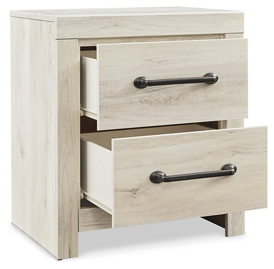 Cambeck King Panel Bed with 2 Storage Drawers with Mirrored Dresser and Nightstand Huntsville Furniture Outlet