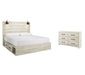 Cambeck King Panel Bed with 4 Storage Drawers with Dresser Huntsville Furniture Outlet