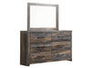 Cambeck King Panel Headboard with Mirrored Dresser and Chest Huntsville Furniture Outlet