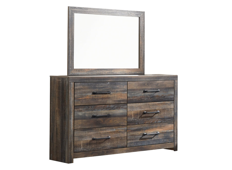 Cambeck King Panel Headboard with Mirrored Dresser and Chest Huntsville Furniture Outlet