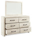 Cambeck King Upholstered Panel Bed with Mirrored Dresser, Chest and Nightstand Huntsville Furniture Outlet