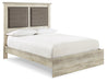 Cambeck King Upholstered Panel Bed with Mirrored Dresser Huntsville Furniture Outlet