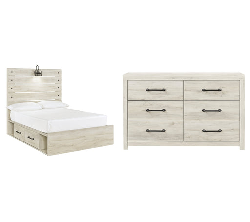 Cambeck Queen Panel Bed with 2 Storage Drawers with Dresser Huntsville Furniture Outlet