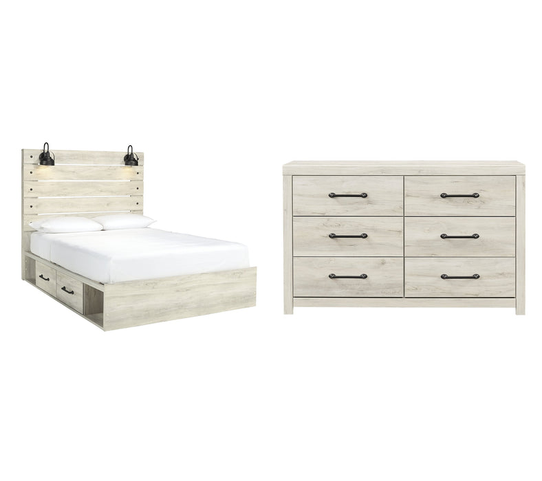 Cambeck Queen Panel Bed with 2 Storage Drawers with Dresser Huntsville Furniture Outlet