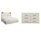 Cambeck Queen Panel Bed with 2 Storage Drawers with Dresser Huntsville Furniture Outlet