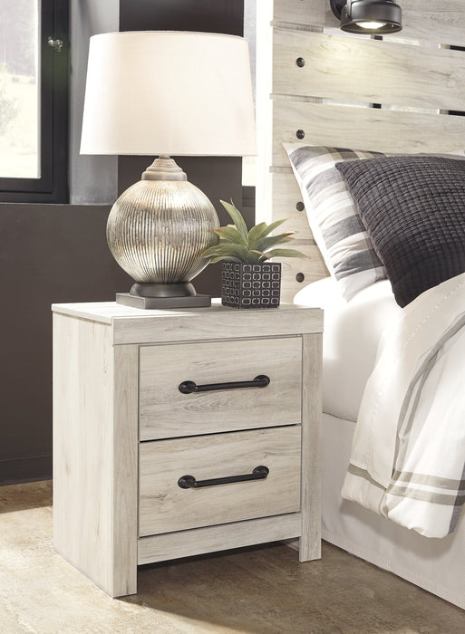 Cambeck Queen Panel Bed with 4 Storage Drawers with Mirrored Dresser, Chest and 2 Nightstands Huntsville Furniture Outlet