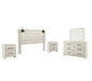 Cambeck Queen Panel Headboard with Mirrored Dresser and 2 Nightstands Huntsville Furniture Outlet