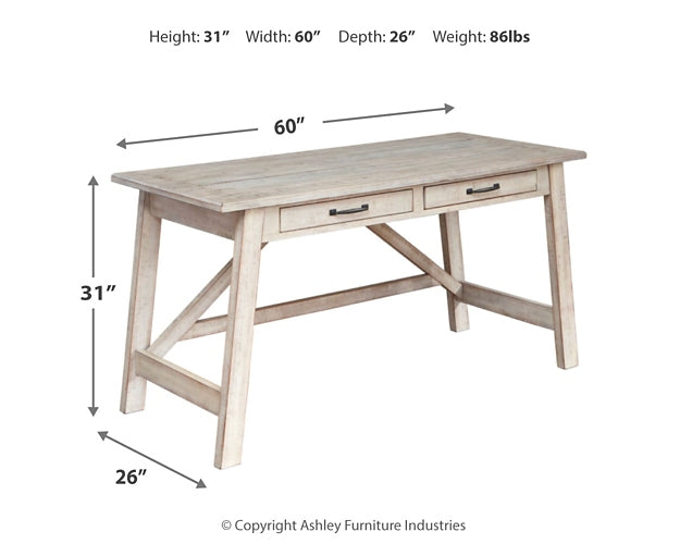 Carynhurst Home Office Large Leg Desk Huntsville Furniture Outlet