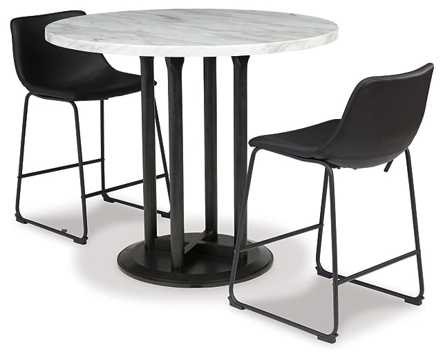 Centiar Counter Height Dining Table and 2 Barstools Huntsville Furniture Outlet