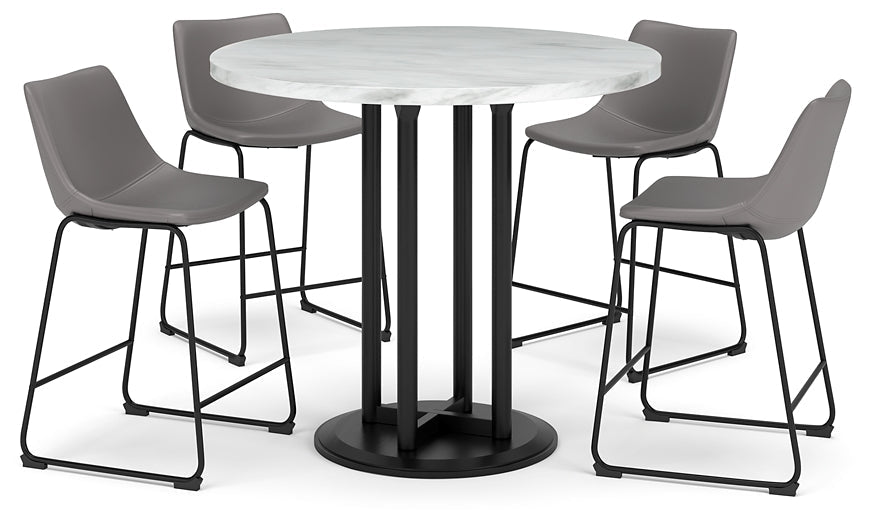 Centiar Counter Height Dining Table and 4 Barstools Huntsville Furniture Outlet