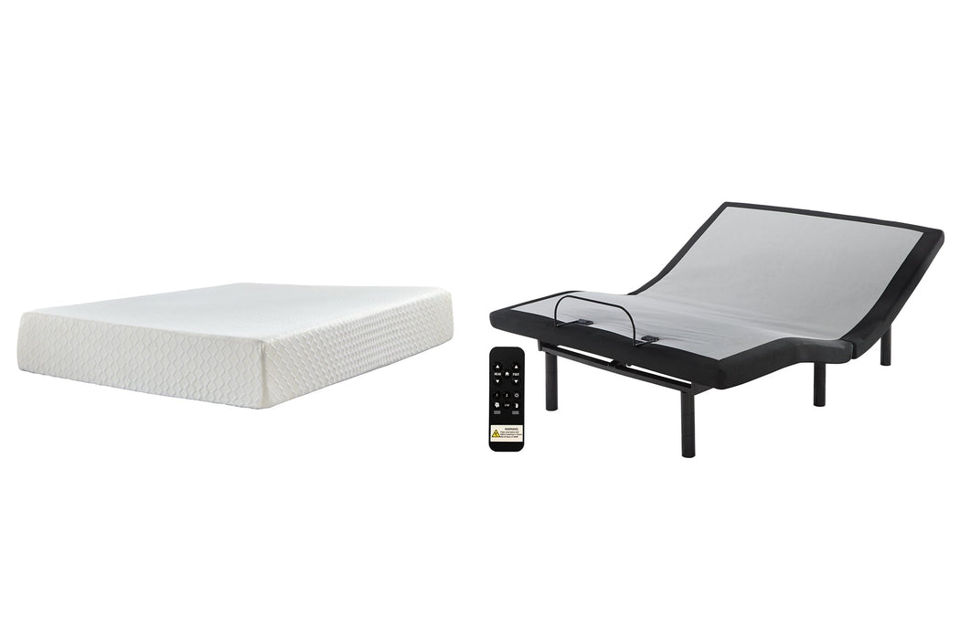 Chime 12 Inch Memory Foam Mattress with Adjustable Base Huntsville Furniture Outlet