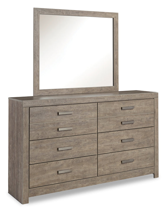 Culverbach Full Panel Bed with Mirrored Dresser, Chest and 2 Nightstands Huntsville Furniture Outlet