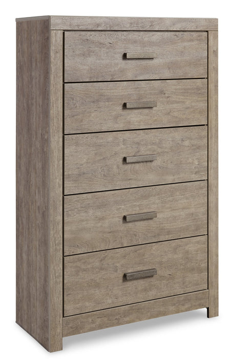 Culverbach Full Panel Bed with Mirrored Dresser, Chest and Nightstand Huntsville Furniture Outlet