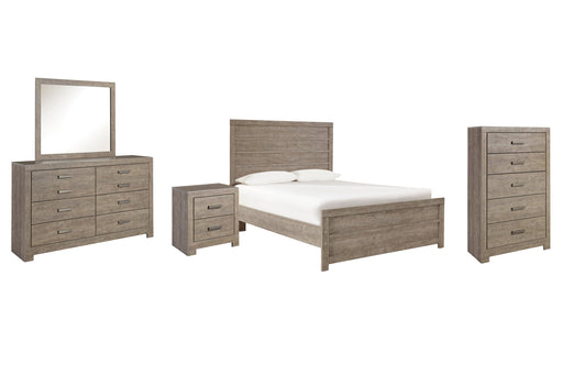 Culverbach Full Panel Bed with Mirrored Dresser, Chest and Nightstand Huntsville Furniture Outlet