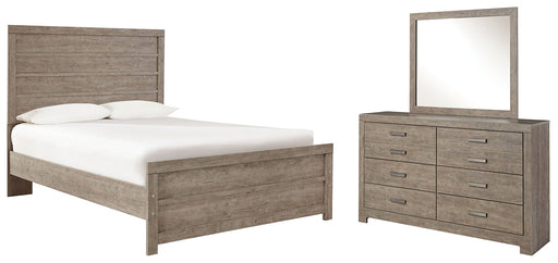 Culverbach Full Panel Bed with Mirrored Dresser Huntsville Furniture Outlet