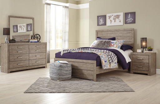 Culverbach Full Panel Bed with Mirrored Dresser and 2 Nightstands Huntsville Furniture Outlet