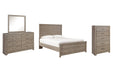 Culverbach Full Panel Bed with Mirrored Dresser and Chest Huntsville Furniture Outlet