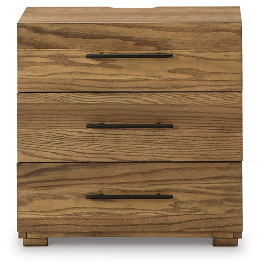 Dakmore Three Drawer Night Stand Huntsville Furniture Outlet