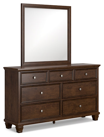 Danabrin Queen Panel Bed with Mirrored Dresser Huntsville Furniture Outlet