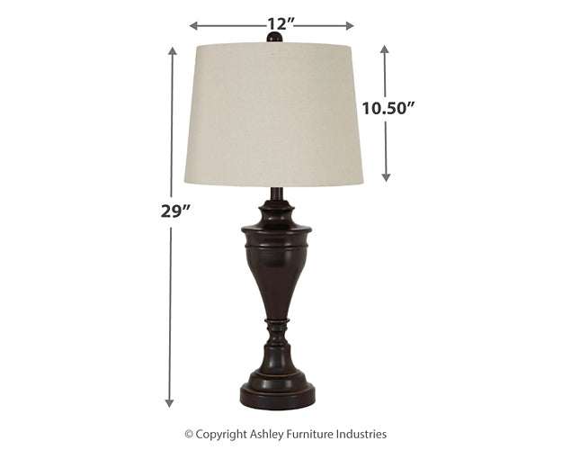 Darlita Metal Table Lamp (2/CN) Huntsville Furniture Outlet