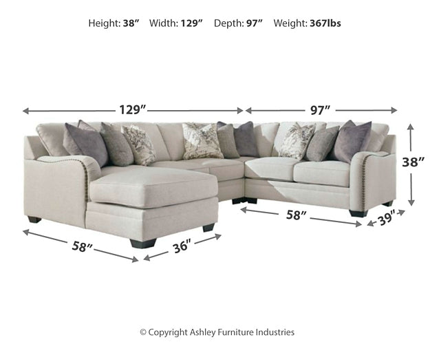 Dellara 4-Piece Sectional with Chaise Huntsville Furniture Outlet