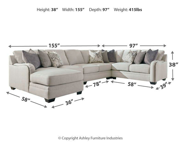 Dellara 5-Piece Sectional with Chaise Huntsville Furniture Outlet