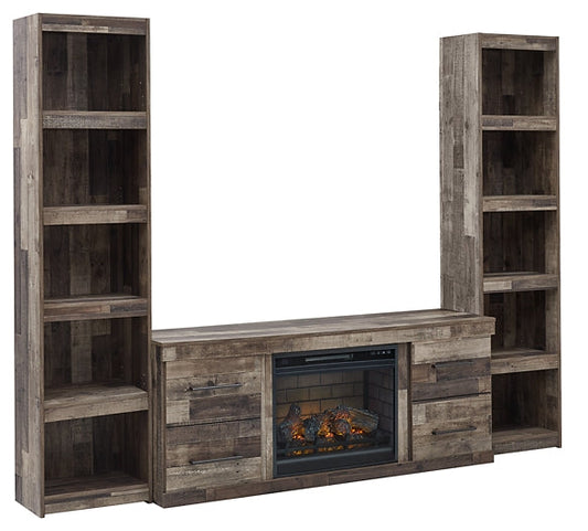 Derekson 3-Piece Entertainment Center with Electric Fireplace Huntsville Furniture Outlet