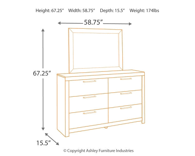 Derekson Dresser and Mirror Huntsville Furniture Outlet