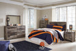 Derekson Full Panel Headboard with Mirrored Dresser, Chest and Nightstand Huntsville Furniture Outlet