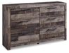 Derekson King Panel Bed with 4 Storage Drawers with Dresser Huntsville Furniture Outlet