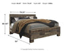 Derekson King Panel Bed with Mirrored Dresser, Chest and Nightstand Huntsville Furniture Outlet