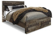 Derekson Queen Panel Bed with 2 Storage Drawers with Dresser Huntsville Furniture Outlet