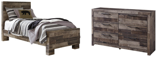 Derekson Twin Panel Bed with Dresser Huntsville Furniture Outlet