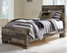 Derekson Twin Panel Bed with Mirrored Dresser and Chest Huntsville Furniture Outlet