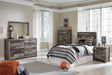 Derekson Twin Panel Headboard with Mirrored Dresser, Chest and Nightstand Huntsville Furniture Outlet