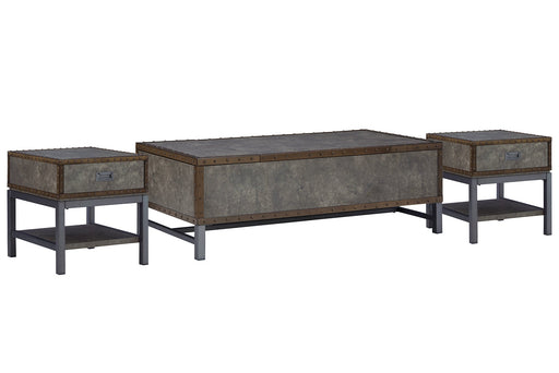 Derrylin Coffee Table with 2 End Tables Huntsville Furniture Outlet