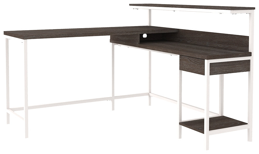 Dorrinson L-Desk with Storage Huntsville Furniture Outlet